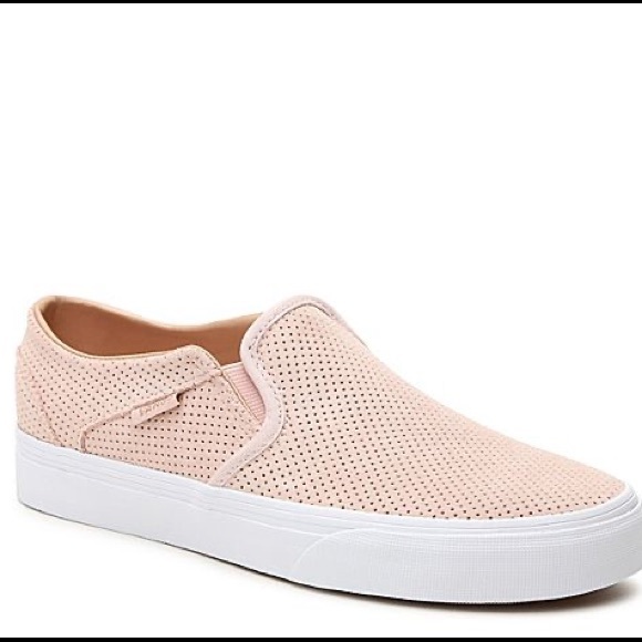 slip on vans light pink